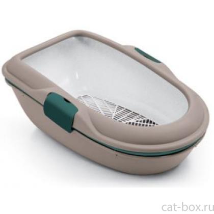 Туалет с функцией быстрой уборки с просеивателем Furba Chic, серый, 39*59*22см-0