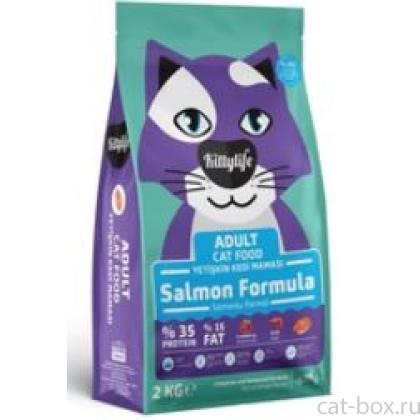 Корм для взрослых кошек с лососем и рисом 2 кг-0