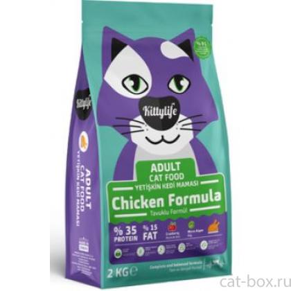Корм для взрослых кошек с курицей и рисом 2 кг-0