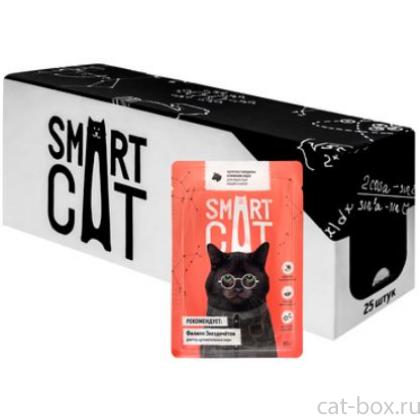 Упаковка 25 шт. Паучи для взрослых кошек и котят кусочки говядины в нежном соусе-0