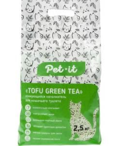 TOFU комкующийся наполнитель для кошек Тофу зеленый чай, 6л
