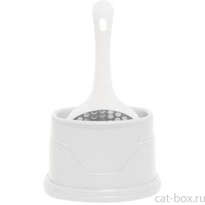Cовок с подставкой для кошачьего туалета, белый, 27,5*17*9,5см-0