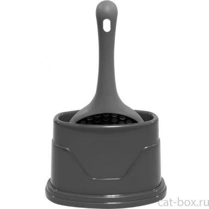 Cовок с подставкой для кошачьего туалета, серый, 27,5*17*9,5см-0