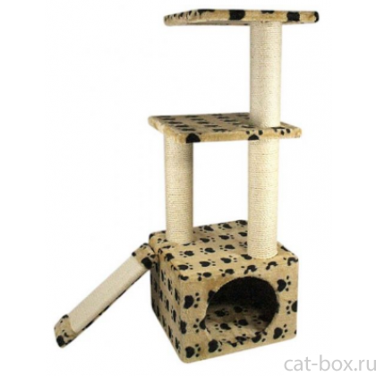 Игровой комплекс (NT3053) для кошек, сизаль, 37*37*98 см-0