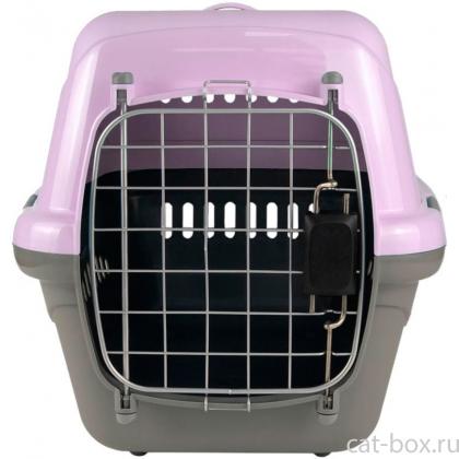 Зооэкспресс Переноска для животных "Турне" M АВИА с металлической дверцей 54,5*36*34см, фиолетовая-0