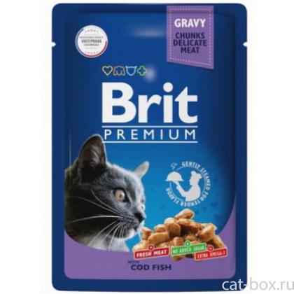 Пауч для взрослых кошек с треской в соусе-0