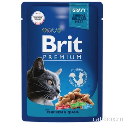 Пауч для взрослых кошек с цыпленком и перепелкой в соусе-0