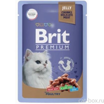 Пауч для взрослых кошек ассорти из птицы в желе-0