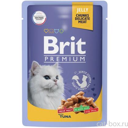 Пауч для взрослых кошек с тунцом в желе-0