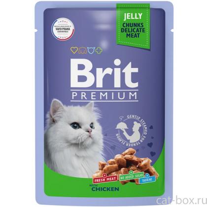 Пауч для взрослых кошек с цыпленком в желе-0