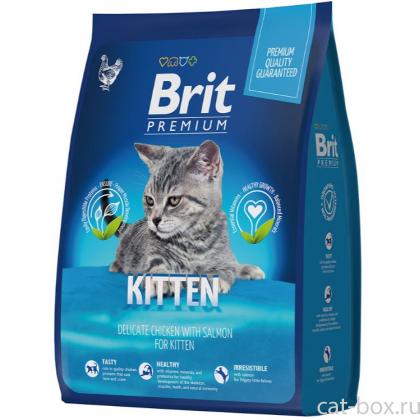 Сухой корм премиум класса с курицей для котят-0
