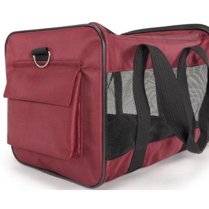 Сумка-переноска для маленьких животных, бордо, р-р S, 36x28x28см-1