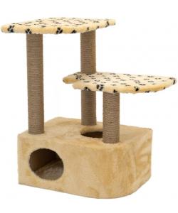 Домик-когтеточка для крупных кошек "Атос" угловой бежевый, джут,,86*62*97 см