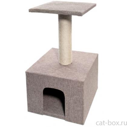 Игровой комплекс для кошек квадратный "Витязь", джут, 40*40*73см-0