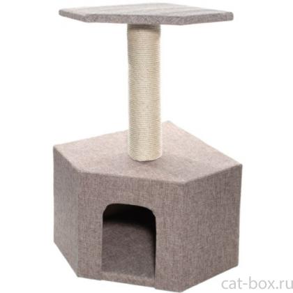 Игровой комплекс для кошек угловой "Витязь", джут, 40*40*73см-0