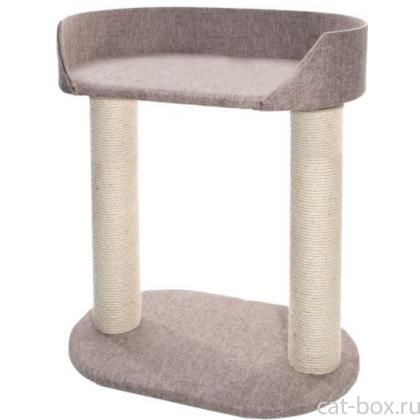 Игровой комплекс для кошек с лежанкой "Витязь", джут, 58*35,5*71см-0