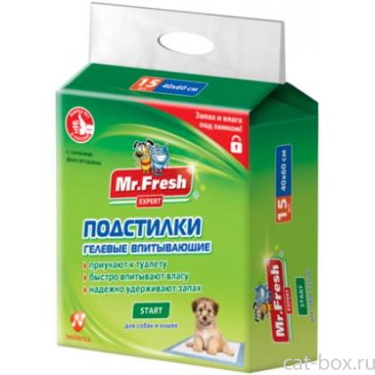 Подстилка-пеленка для кошек и собак Expert Start, впитывающая, 60*60см, 12 шт.-0