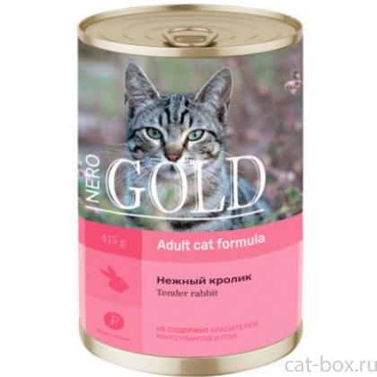 Консервы для кошек "Нежный кролик"-0