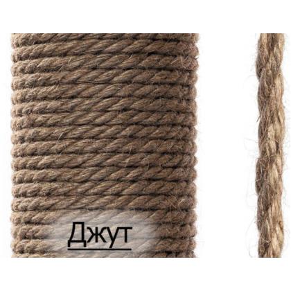 Столбик - когтеточка меховой, толстый  30*30*100 см, джут      -3