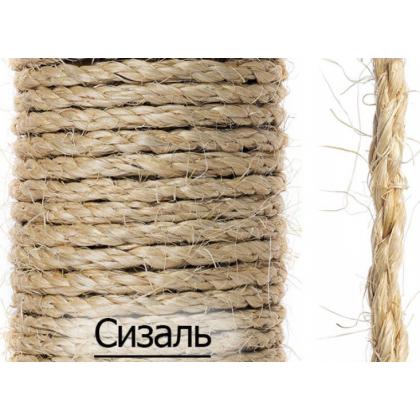 Столбик - когтеточка меховой, толстый  30*30*100 см, джут      -1