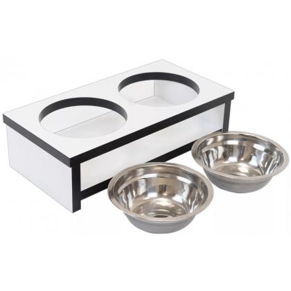 Кормушка для животных, двойная ламинат Домино-1