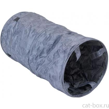 Тоннель складной для кошек шуршащий 24*50см, серый-0