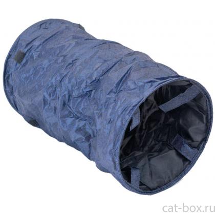 Тоннель складной для кошек шуршащий 24*50см, синий-0
