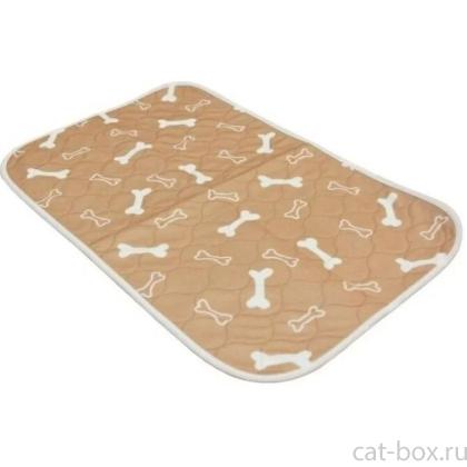 Пелёнка впитывающая многоразовая для животных, коричневая, 50х70см-0