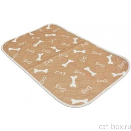 Пелёнка впитывающая многоразовая для животных, коричневая, 70х80см-0