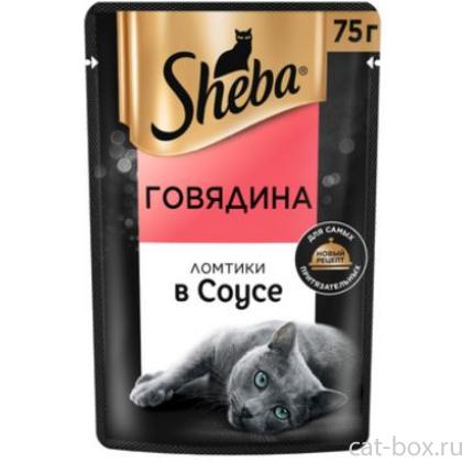 Паучи для кошек "Ломтики в соусе с говядиной"-0