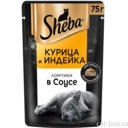 Паучи для кошек "Ломтики в соусе с курицей и индейкой"-0