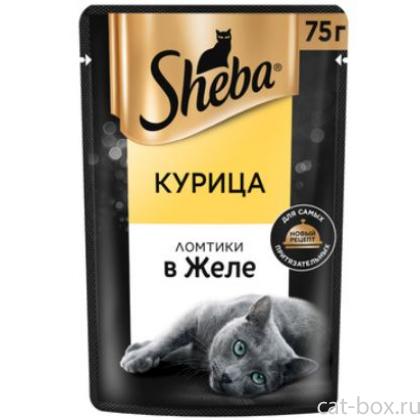 Паучи для кошек "Ломтики в желе с курицей"-0