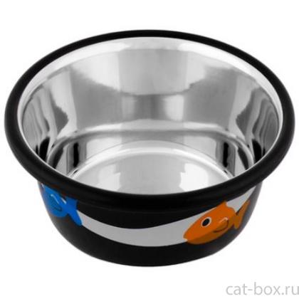 Миска "Эридана", синяя с рыбками, 0,235л-0