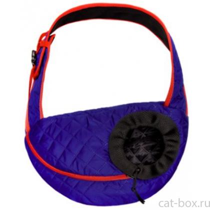 Сумка-слинг "Версаль" для животных, синяя, 48*25*39см-0