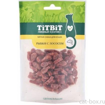 Мягкий снек Рыбки с лососем для кошек-0