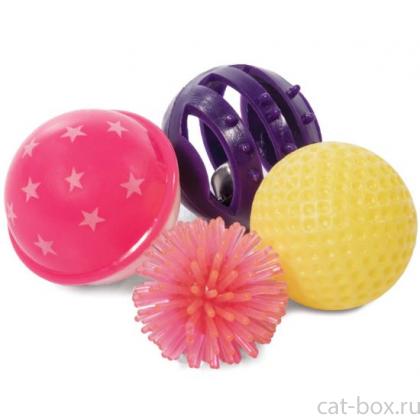 Набор XW7018 игрушек для кошек, 4 мяча-0