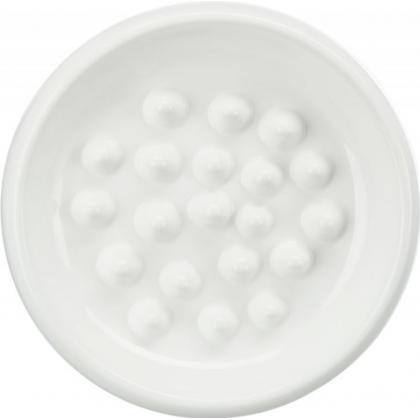 Миска для медленного кормления, керамика, 0.25л/18см, белая (24800)-1