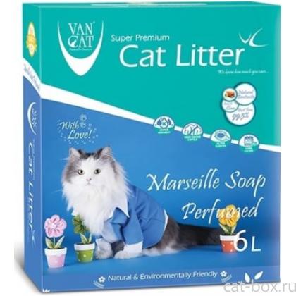 Комкующийся наполнитель с ароматом марсельского мыла, 6л, коробка-0