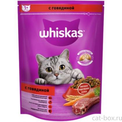 Сухой корм для кошек «Вкусные подушечки с нежным паштетом, с говядиной»-0