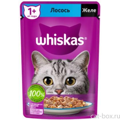 Влажный корм для кошек, желе с лососем-0