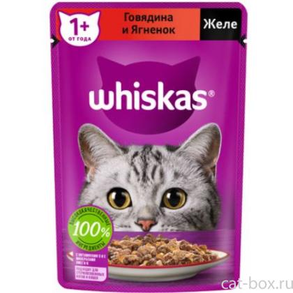 Влажный корм для кошек, желе с говядиной и ягненком-0