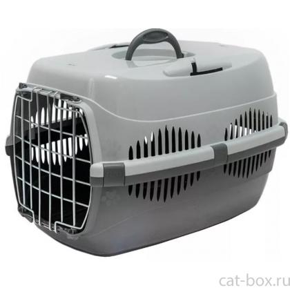 Переноска для животных "Спутник-1", 43*29*27,5см, серая-0