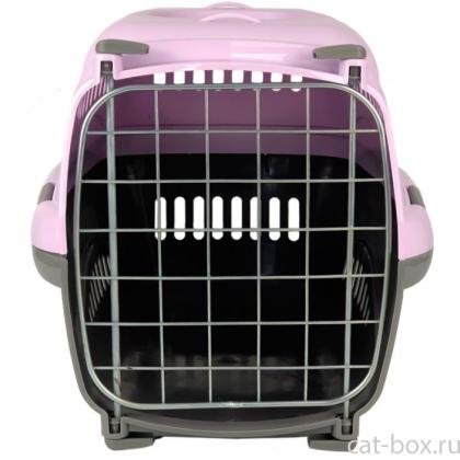 Переноска для животных "Турне" с металлической дверцей, 42*29*29,5см, фиолетовая-0