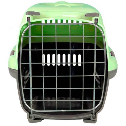 Переноска для животных "Турне" с металлической дверцей, 42*29*29,5см, зеленая-1