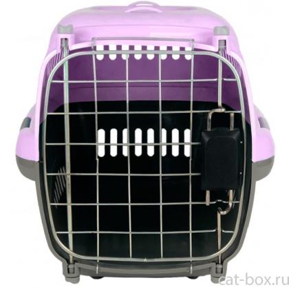 Переноска для животных "Турне" Авиа с металлической дверцей, 42*29*29,5см, фиолетовая-0
