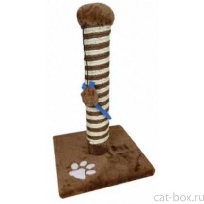 Когтеточка "Эко-Столбик"  бежевая, 25*25*43см-0