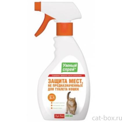 Умный спрей Защита мест НЕ предназначенных для туалета кошек-0