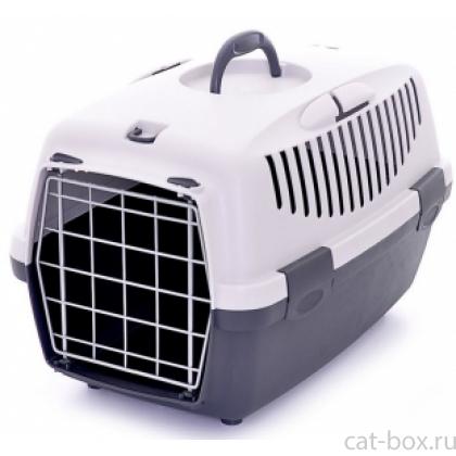 Переноска Gulliver 1 Серая (до 6кг) с МЕТАЛЛИЧЕСКОЙ дверцей, 48*32*31см-0