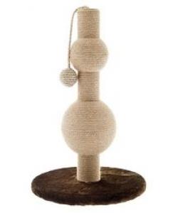 Игровая когтеточка-столбик с мячиком 30*30*48 см (TIRAGRAFFI BOLLE)