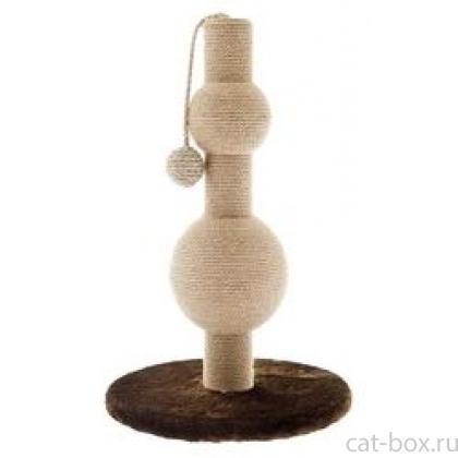 Игровая когтеточка-столбик с мячиком 30*30*48 см (TIRAGRAFFI BOLLE)-0